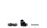 Ada Seal Joint Parts PS-KS Straight Union (black)/PS-RL Elbow Union/PS-N Joint Stick Metal (3pcs)